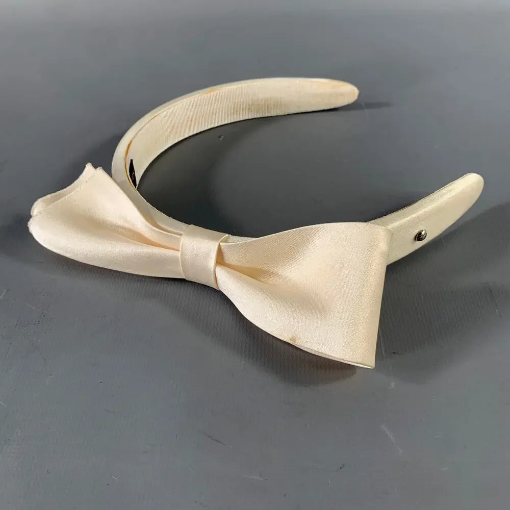 LOUIS VUITTON Cream Grosgrain Ribbon Hats